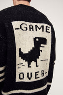 Game Over Baskılı Oversıze Kazak