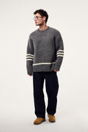 Game Over Baskılı Oversize Kazak