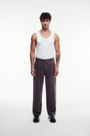 Geniş Paça Pileli Pantolon