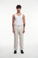 Geniş Paça Pileli Pantolon