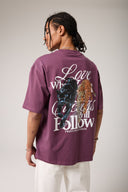 Grafik Baskılı Oversize T- shirt