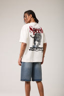 Jaguar Baskılı Oversized T- shirt