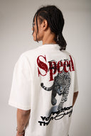 Jaguar Baskılı Oversized T- shirt