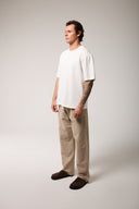 Keten Bel Bağlamalı Baggy Pantolon