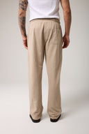 Keten Bel Bağlamalı Baggy Pantolon