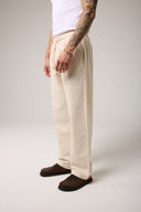 Keten Bel Bağlamalı Baggy Pantolon