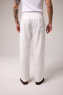 Keten Bel Bağlamalı Baggy Pantolon