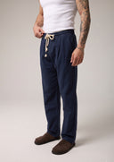 Keten Bel Bağlamalı Baggy Pantolon