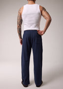 Keten Bel Bağlamalı Baggy Pantolon