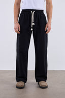 Keten Bel Bağlamalı Baggy Pantolon