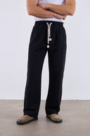 Keten Bel Bağlamalı Baggy Pantolon