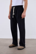 Keten Bel Bağlamalı Baggy Pantolon