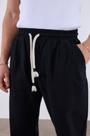 Keten Bel Bağlamalı Baggy Pantolon