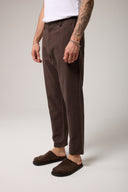 Keten Dokulu Regular Pantolon