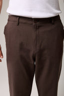 Keten Dokulu Regular Pantolon