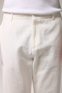 Keten Dokulu Regular Pantolon