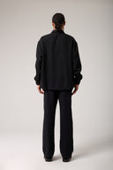 Keten Görünümlü Çizgili Gömlek