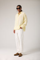 Keten Görünümlü Çizgili Gömlek