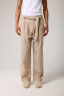 Keten Kemerli Baggy Pantolon