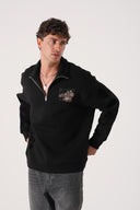 Kontrast Desenli Modern Sweatshirt