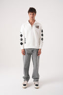 Kontrast Desenli Modern Sweatshirt