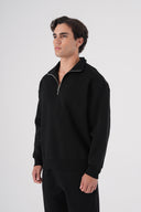 Loose Fit Yarım Fermuarlı Sweatshirt