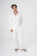 Loose Fit Yarım Fermuarlı Sweatshirt