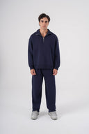 Loose Fit Yarım Fermuarlı Sweatshirt