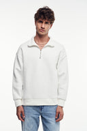 Loose Fit Yarım Fermuarlı Sweatshirt