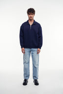 Loose Fit Yarım Fermuarlı Sweatshirt