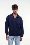 Loose Fit Yarım Fermuarlı Sweatshirt