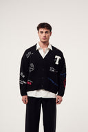 Nakış Detaylı Triko Hırka