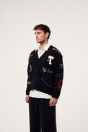 Nakış Detaylı Triko Hırka