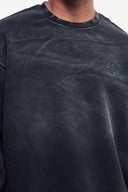 Nakış İşlemeli Yıkamalı Sweatshirt