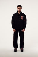 Nakışlı Yarım Fermuarlı Sweatshirt