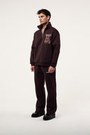 Nakışlı Yarım Fermuarlı Sweatshirt