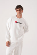 Noble Stance Baskılı Grafik Sweatshirt