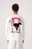 Noble Stance Baskılı Grafik Sweatshirt