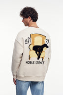 Noble Stance Baskılı Grafik Sweatshirt