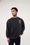 Rabbit Yıkamalı Oversize Sweatshirt