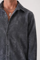 Regular Fit Kadife Gömlek