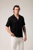 Regular Fit Örme Keten Gömlek