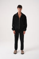 Relax Fit Beli Lastikli Kadife Pantolon