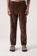 Relax Fit Beli Lastikli Kadife Pantolon