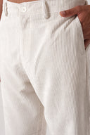 Relax Fit Beli Lastikli Kadife Pantolon