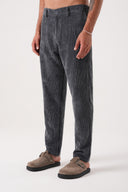 Relax Fit Beli Lastikli Kadife Pantolon