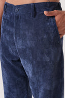 Relax Fit Beli Lastikli Kadife Pantolon