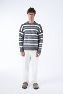 Renk Geçişli Şardonlu Triko Kazak