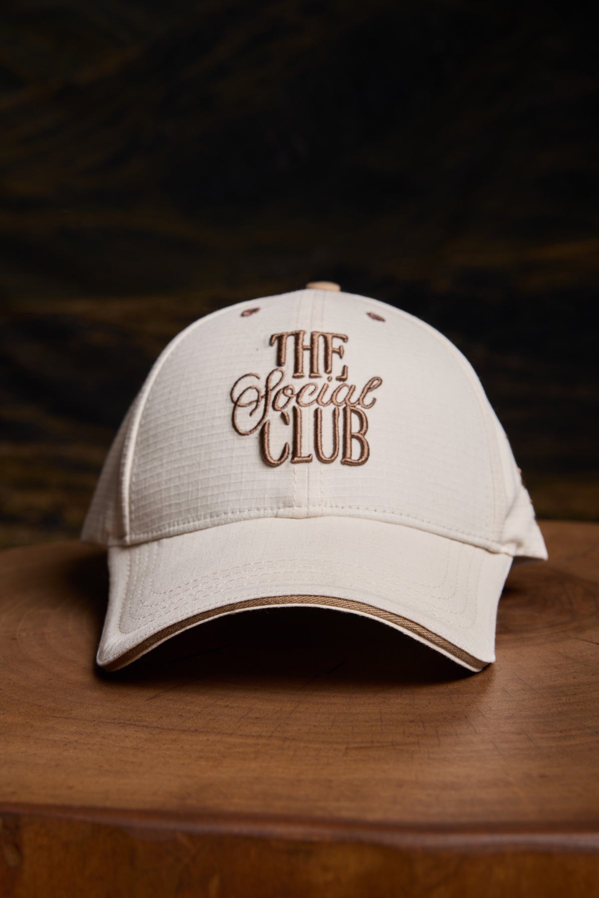 THE SOCIAL CLUB NAKIŞLI RIPSTOP ŞAPKA - KREM