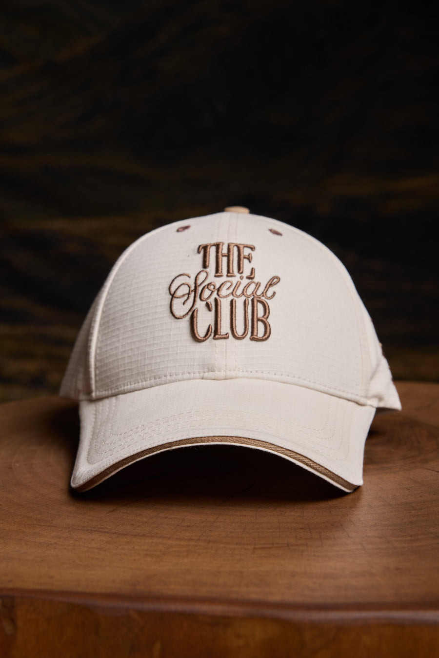THE SOCIAL CLUB NAKIŞLI RIPSTOP ŞAPKA - KREM